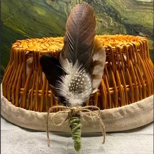 Feather Artwork Hand Crafted Natural Home Decor New